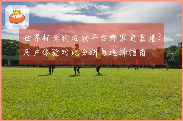 世界杯竞猜活动平台哪家更靠谱?用户体验对比分析与选择指南